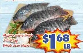 Savers Cost Plus Whole clean tilapia offer