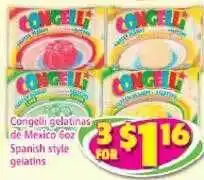 Savers Cost Plus Spanish style gelatins offer