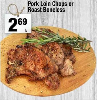 Super King Markets Pork loin chops or roast boneless offer