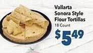 Vallarta Supermarkets Vallarta sonora style flour tortillas offer