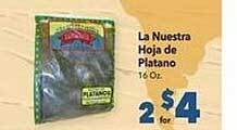Vallarta Supermarkets La nuestra hoja de platano offer
