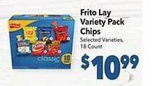 Vallarta Supermarkets Frito lay variety pack chips offer