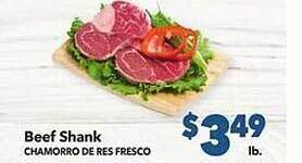 Vallarta Supermarkets Beef shank chamorro de res fresco offer