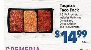 Vallarta Supermarkets Taquiza taco pack offer