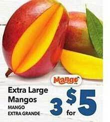 Vallarta Supermarkets Extra large mangos offer