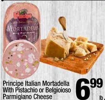 Super King Markets Principe italian mortadella with pistachio or belgioioso parmigiano cheese offer