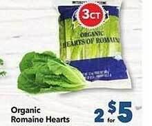 Vallarta Supermarkets Organic romaine hearts offer