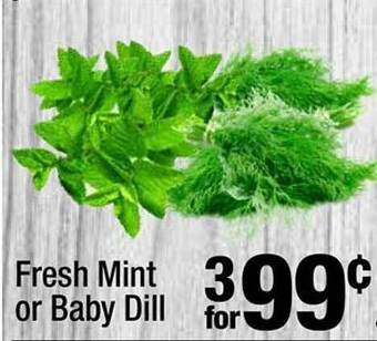 Super King Markets Fresh mint or baby dill offer