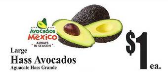 Baja Ranch Large hass avocados offer