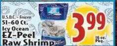 Butera Icy ocean ez-peel raw shrimp offer
