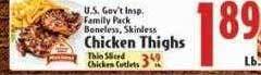 Butera Chicken thighs offer