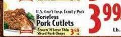 Butera Boneless pork cutlets offer