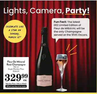 Food Pavilion Fleur de miraval rose champagne offer