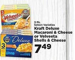 IGA Kraft deluxe macaroni & cheese or velveeta shells & cheese offer