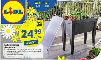Lidl Parkside raised planter box offer