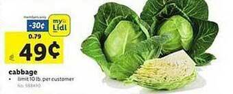 Lidl Cabbage offer