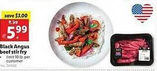 Lidl Black angus beef stir fry offer