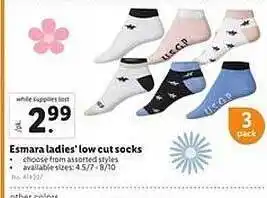 Lidl Esmara ladies' low cut socks offer