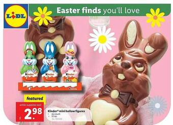 Lidl Kinder mini hollow figures offer