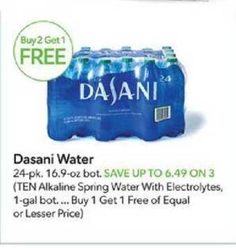 Publix Dasani water offer
