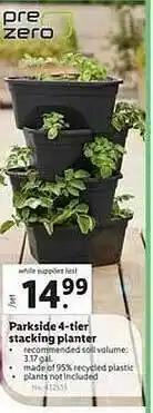 Lidl Parkside 4-tier stacking planter offer