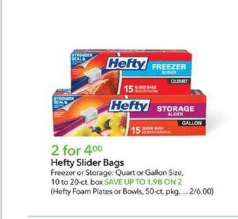Publix Hefty slider bags offer