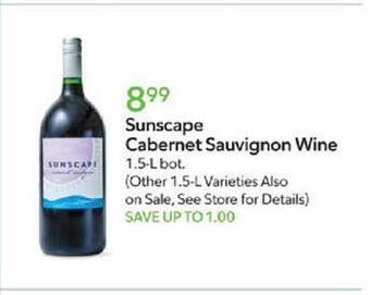Publix Sunscape cabernet sauvignon wine offer