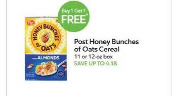 Publix Post honey bunches of oats cereal offer