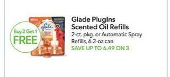 Publix Glade pluglns scented oil refills offer