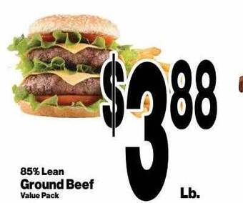 Super Saver 85% lean ground beef offer