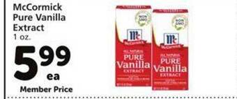 Vons Mccormick pure vanilla extract offer