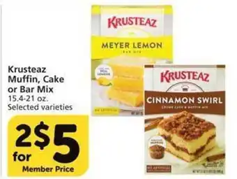 Vons Krusteaz muffin, cake or bar mix selected varieties offer