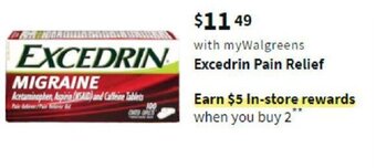 Walgreens Excedrin Pain Relief offer