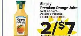 Simply premium orange juice
