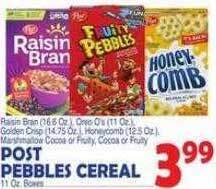Bravo Supermarkets Post pebbles cereal offer
