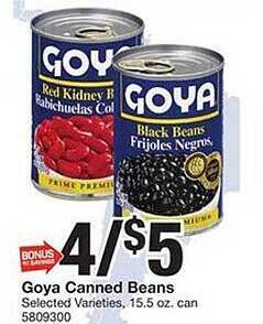 Giant Food Goya canned beans offer