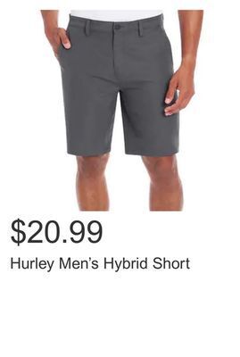 Costco Hurley men's hybrid short offer
