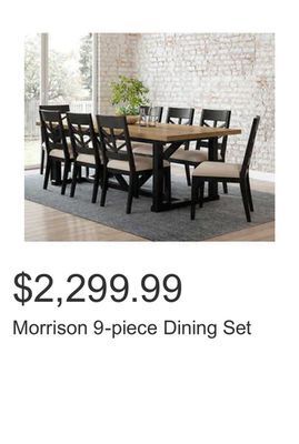 Costco Morrison 9-piece dining set offer