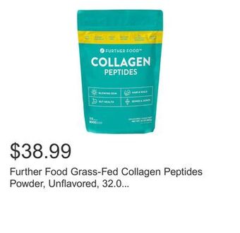 Costco Further food grass-fed collagen peptides powder, unflavored, 32.0 oz, 113 servings offer