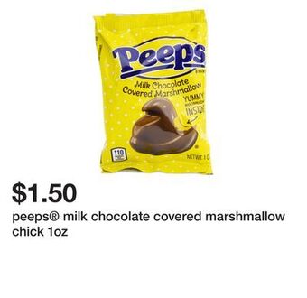 Five Below Peeps® milk chocolate covered marshmallow chick 1oz offer