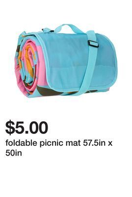 Five Below Foldable picnic mat 57.5in x 50in offer