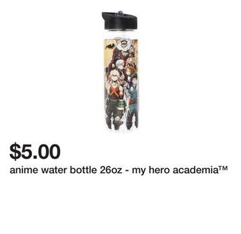 Five Below Anime water bottle 26oz - my hero academia™ offer