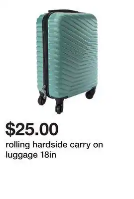 Five Below Rolling hardside carry on luggage 18in offer