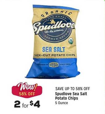 Grocery Outlet Spudlove sea salt potato chips offer