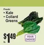 Food Universe Kale, collard greens offer