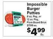 Foodtown supermarkets Impossible burger patties offer