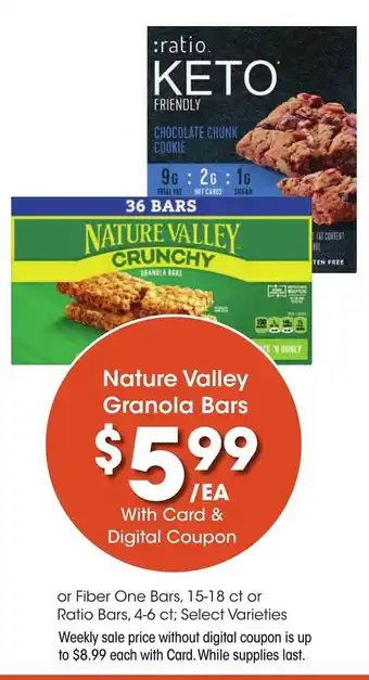 Metro Market Nature valley granola bars offer