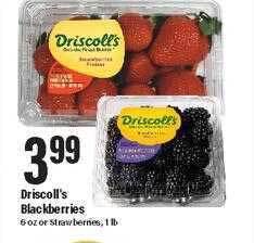 Big Y Driscoll's blackberries offer