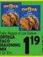 Bravo Supermarkets Ortega taco seasoning mix offer