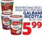 Bravo Supermarkets Galbani ricotta offer